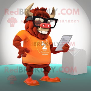 Orange Minotaur maskot...