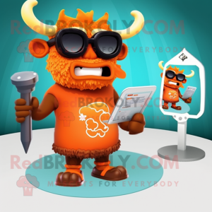 Orange Minotaur maskot...