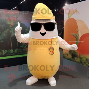 Cream Mango maskot kostym...