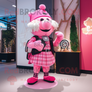 Pink sækkepibe maskot...