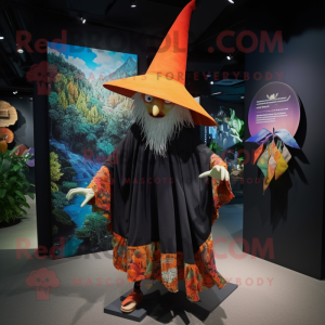 nan Witch'S Hat mascot costume character dressed with a Board Shorts and Shawls