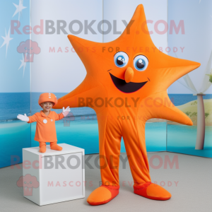 Orange sjöstjärna maskot...
