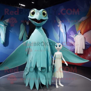 Cyan Pterodactyl mascotte...