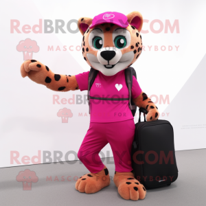 Magenta Cheetah maskot...