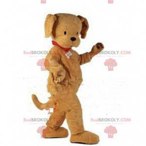 Fully customizable brown dog mascot - Redbrokoly.com