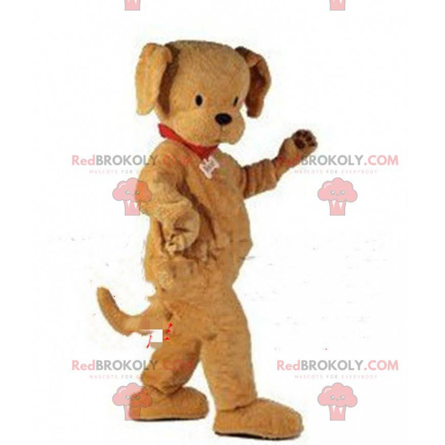Fully customizable brown dog mascot - Redbrokoly.com