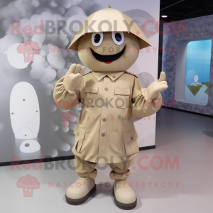 Beige Soldier maskot...
