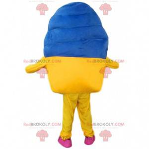 Giant ice cream mascot, colorful ice cream pot costume -