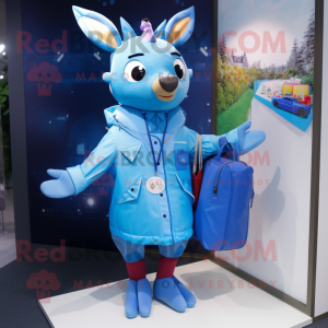 Blue Deer maskot kostume...