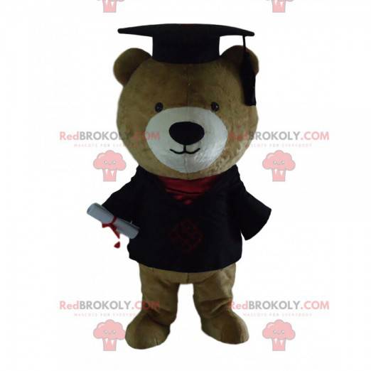 Gradueret bamse maskot, kandidat, studerende kostume -