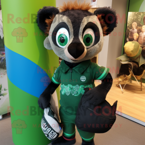 Forest Green Lemur mascotte...