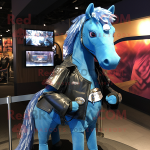Blue Horse mascotte kostuum...