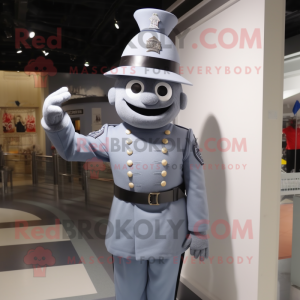 Grå soldat maskot kostume...