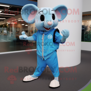 Sky Blue Rat mascotte...