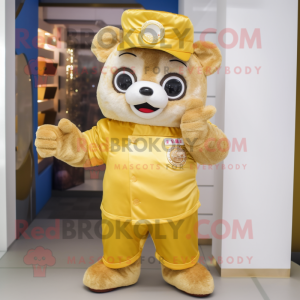 Gold Dim Sum maskot kostume...