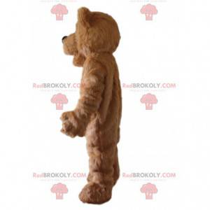 Brown teddy bear mascot, customizable - Redbrokoly.com