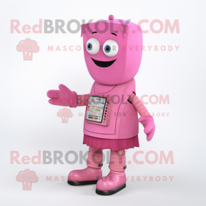 Rosa TV Maskottchen Kostüm...