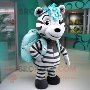 Postava maskota Teal Zebra...