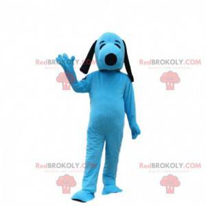 Mascotte de Snoopy bleu, célèbre chien de bande dessinée -