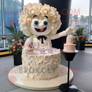 Cream Wedding Cake maskot...