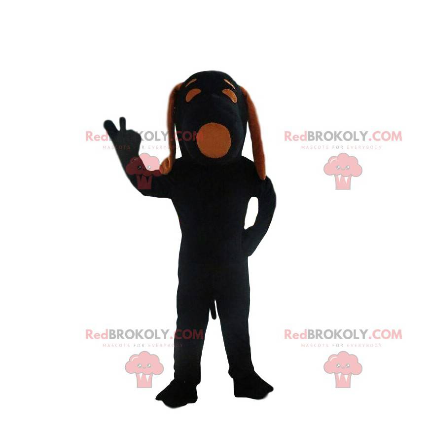 Mascot Black Snoopy, famous cartoon dog - Redbrokoly.com