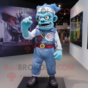 Sky Blue Zombie mascotte...