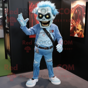 Sky Blue Zombie mascotte...