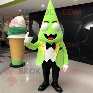 Lime Green Ice Cream Cone...