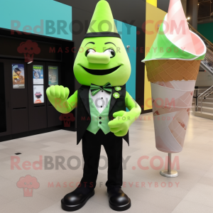 Lime Green Ice Cream Cone...