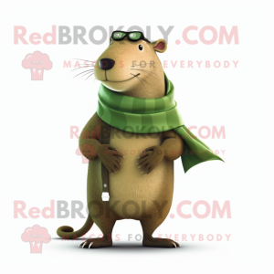 Olive Capybara mascotte...