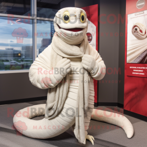 Weiße Titanoboa Maskottchen...