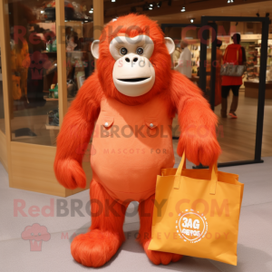 Oransje Gorilla maskot...