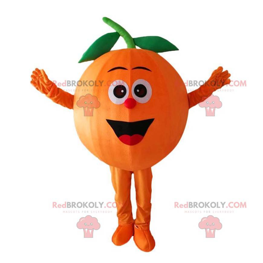 Mascotte gigante arancione, costume di frutta arancione -