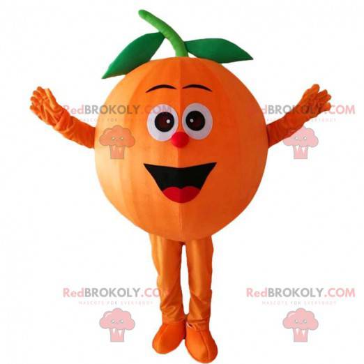 Mascotte gigante arancione, costume di frutta arancione -