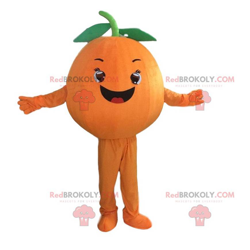 Riesiges Orangenmaskottchen, Orangenfruchtkostüm - Riesiges Orangenmaskottchen, Orangenfruchtkostüm -