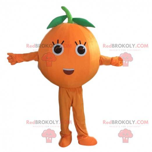 Mascote gigante laranja, fantasia de fruta laranja -