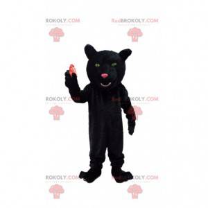 Mascote de pantera negra, fantasia de felino negro -