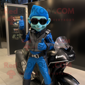 Blue Elf maskot kostym...