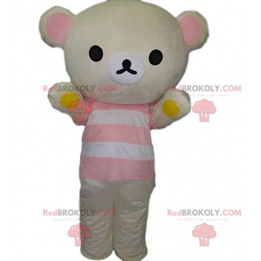 Mascotte d'ours blanc géant, costume de nounours blanc -