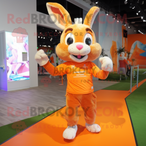 Orange Wild Rabbit maskot...