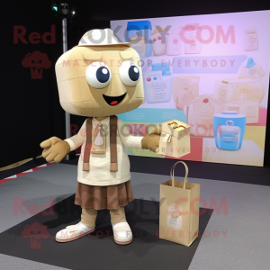 Beige Candy Box maskot...