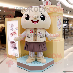 Beige Candy Box mascotte...