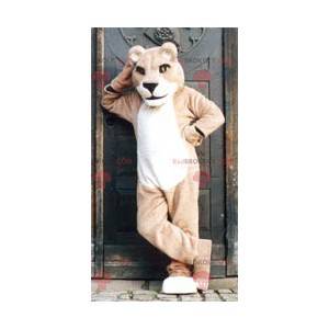 Beige lioness mascot - Redbrokoly.com