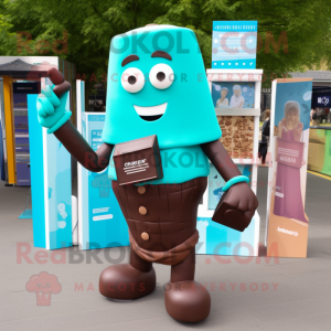 Teal Chocolate Bars maskot...