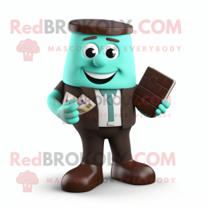 Teal Chocolate Bars maskot...