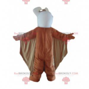 Mascotte de grand oiseau marron, costume d'aigle, de vautour -