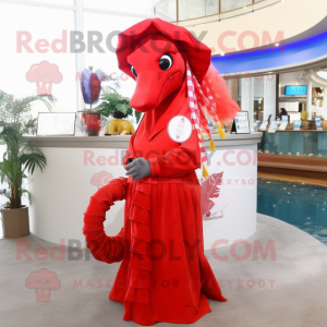 Red Sea Horse maskot drakt...