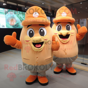 Peach Potato maskot kostume...