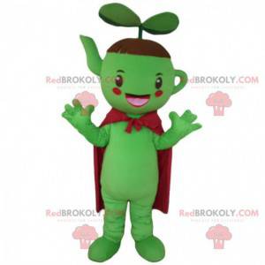 Gigantisk grønn tekanne maskot, tesalongdrakt - Redbrokoly.com