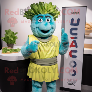 Cyan Caesar Salad mascotte...